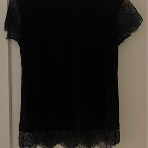 Elegant Black Lace Sleeve Women's Hugo Boss Top